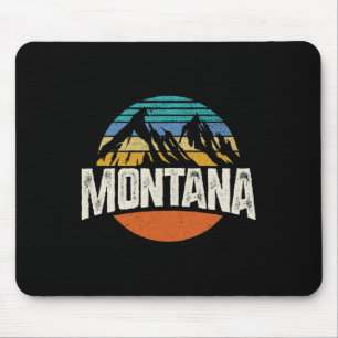 Alfombrilla De Ratón Diseño Retro de Montañas de Montana Senderismo Mt