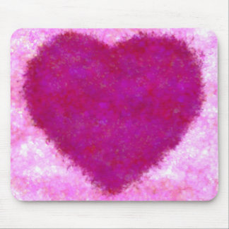 Alfombrilla De Ratón Diseño rosa de corazón pintado de amor Gráfico imp