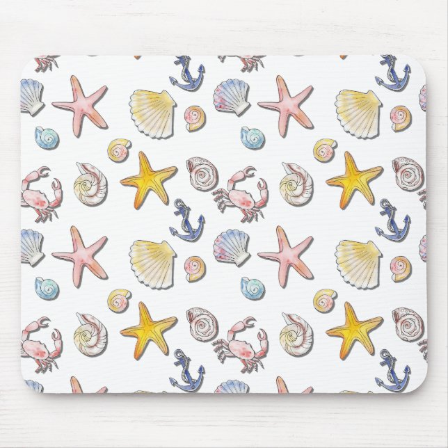 Alfombrilla De Ratón Diseño sencillo de playa (Frente)