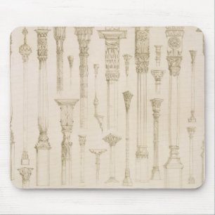 Alfombrilla De Ratón Diseños de madera persas y turcos de la columna,