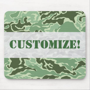 Alfombrilla De Ratón Diseños verdes de encargo del camuflaje del