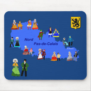 Alfombrilla De Ratón Disfraces de Nord-Pas-de-Calais, Francia