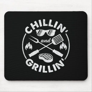 Alfombrilla De Ratón Disfraz de Chillin And Grillin Divertido Papá Asan