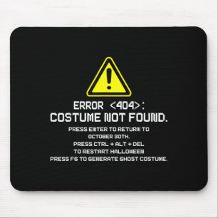 Alfombrilla De Ratón Disfraz de Error 404 No Encontrado Divertido Hallo