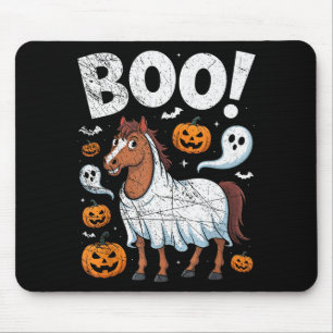 Alfombrilla De Ratón Disfraz de fantasma de caballo divertido amante de