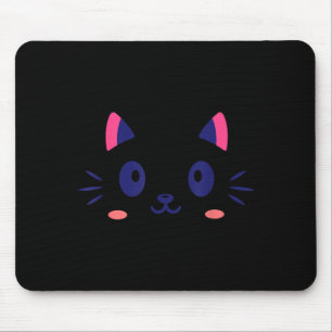 Alfombrilla De Ratón disfraz de gato kitten cara cabeza Halloween lindo