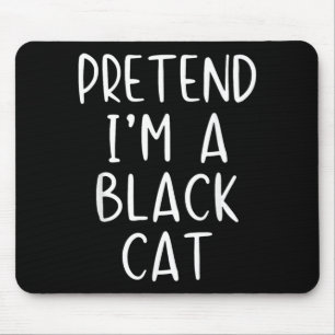 Alfombrilla De Ratón disfraz de gato negro falso Halloween simple adult