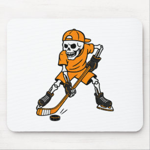 Alfombrilla De Ratón Disfraz de Halloween de esqueleto de hockey para n