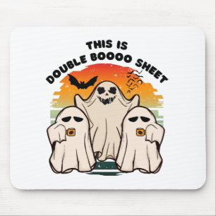 Alfombrilla De Ratón Disfraz de Halloween de Fantasma Divertido Boo