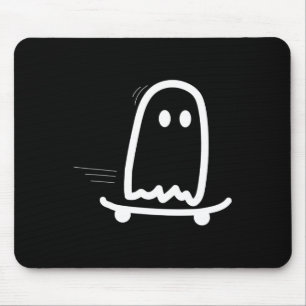 Alfombrilla De Ratón Disfraz de Halloween de fantasma en monopatín, fan