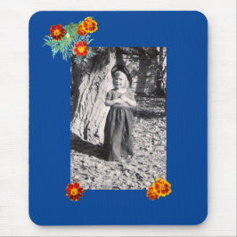 Alfombrilla De Ratón Disfraz de Halloween Foto Marigolds Blue Mousepad