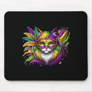 Alfombrilla De Ratón Disfraz de máscara de gato de Mardi Gras para muje