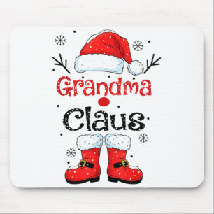 Alfombrilla De Ratón Disfraz de Navidad de la Abuela Claus Pijama Famil