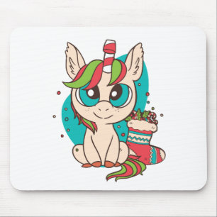 Alfombrilla De Ratón Disfraz de Navidad de Unicornio Adorable Regalo pa