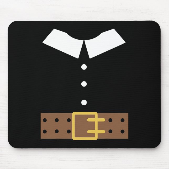 Alfombrilla De Ratón Disfraz de peregrino Halloween Gracioso Día de Acc (Frente)