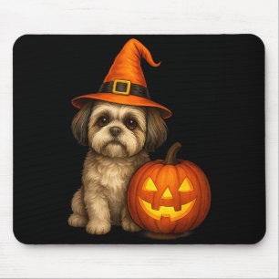 Alfombrilla De Ratón Disfraz de perro de calabaza de Halloween para Shi