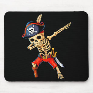 Alfombrilla De Ratón Disfraz de pirata esqueleto haciendo dabbing para 