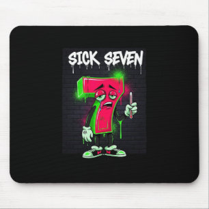 Alfombrilla De Ratón Disfraz divertido de Halloween del meme Sick Seven