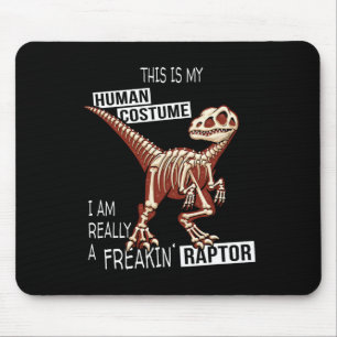 Alfombrilla De Ratón Disfraz humano Dino Halloween Freakin Velociraptor