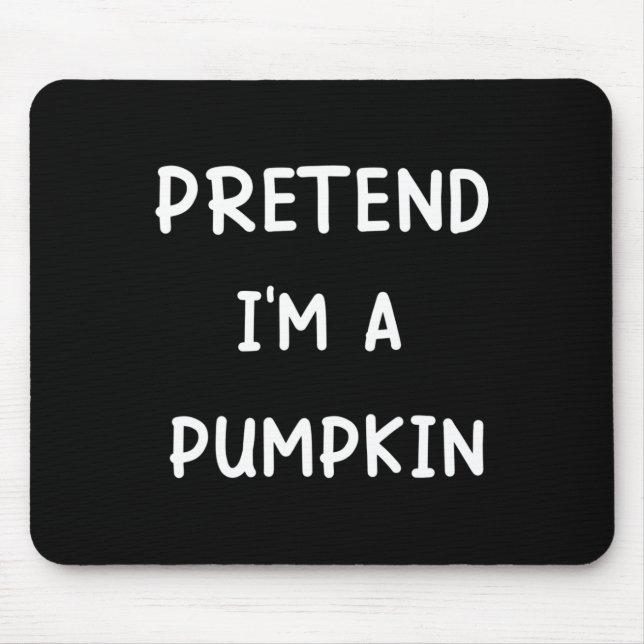 Alfombrilla De Ratón Disfraz perezoso de Halloween finge que soy una ca (Frente)