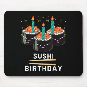 Alfombrilla De Ratón Disfruta Cumpleaños Sushi Para Regalos Hombres Muj