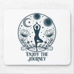 Alfombrilla De Ratón Disfruta El Viaje Yoga Meditación Celestial Paz