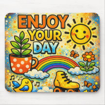 Disfruta Tu Día Alfombrilla Para Ratón
