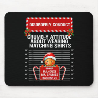 Alfombrilla De Ratón Disorderly Conduct Gingerbread Inmate Christmas Ma