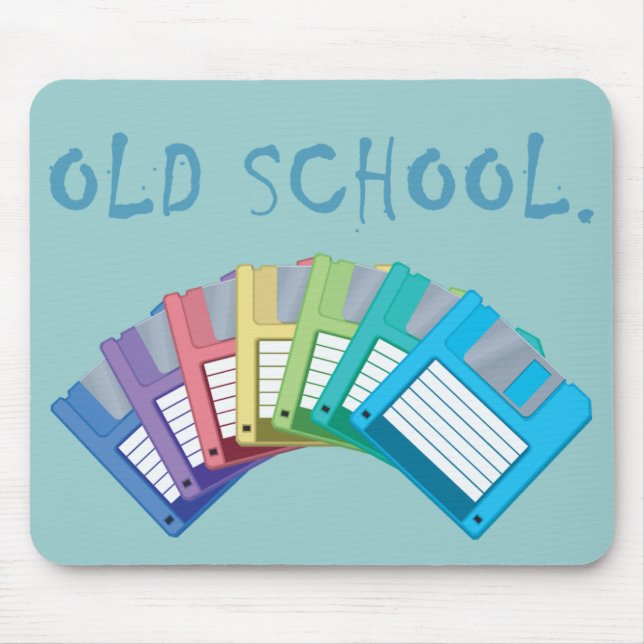 Alfombrilla De Ratón disquetes de escuela antigua (Frente)
