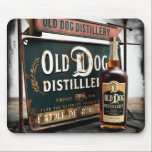 Alfombrilla De Ratón Distressed Sign Advertising OLD DOG RUM<br><div class="desc">Distressed Sign Advertising OLD DOG RUM Mouse Pad</div>