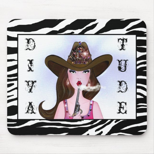 Alfombrilla De Ratón "Diva de una lechera" Mousepad (Frente)