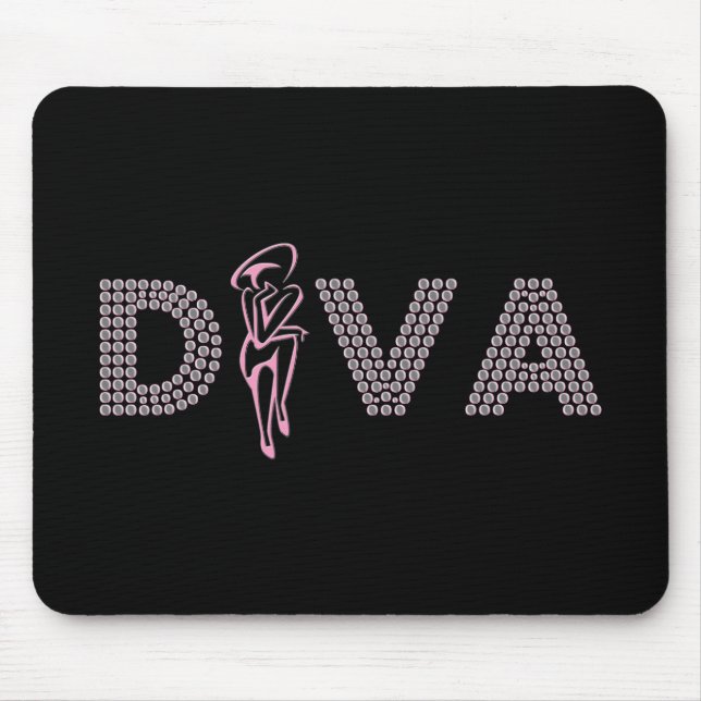 Alfombrilla De Ratón Diva rosada (Frente)