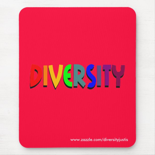 Alfombrilla De Ratón Diversidad (arco iris) Mousepad (estilo vertical) (Frente)
