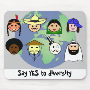 Alfombrilla De Ratón Diversidad del racismo anti mundial de la gente