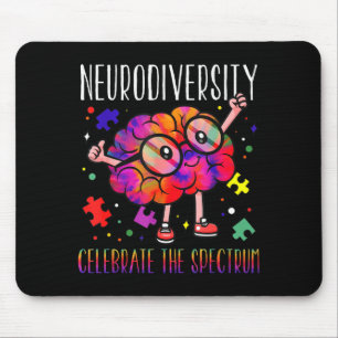 Alfombrilla De Ratón Diversidad neurodivergente cerebro asd adhd autism