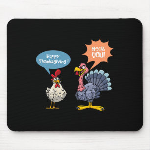 Alfombrilla De Ratón Diversión de Acción de Gracias Turquía vs. pollos 