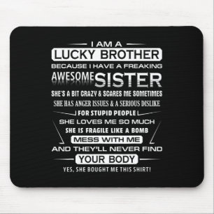 Alfombrilla De Ratón Diversión De navidades Para Hermano De Hermana Yo 