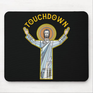 Alfombrilla De Ratón Diversión de touchdown de Jesús dicho cristiano de