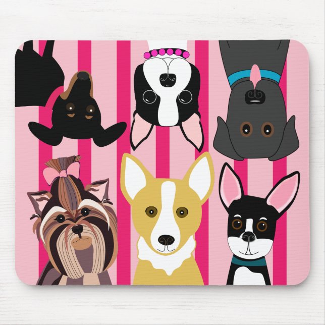 Alfombrilla De Ratón Diversión del perrito (Frente)