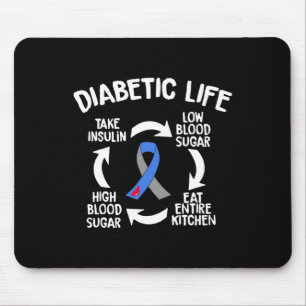 Alfombrilla De Ratón Diversión Diabetic Life Cycle Diabetes Awareness G