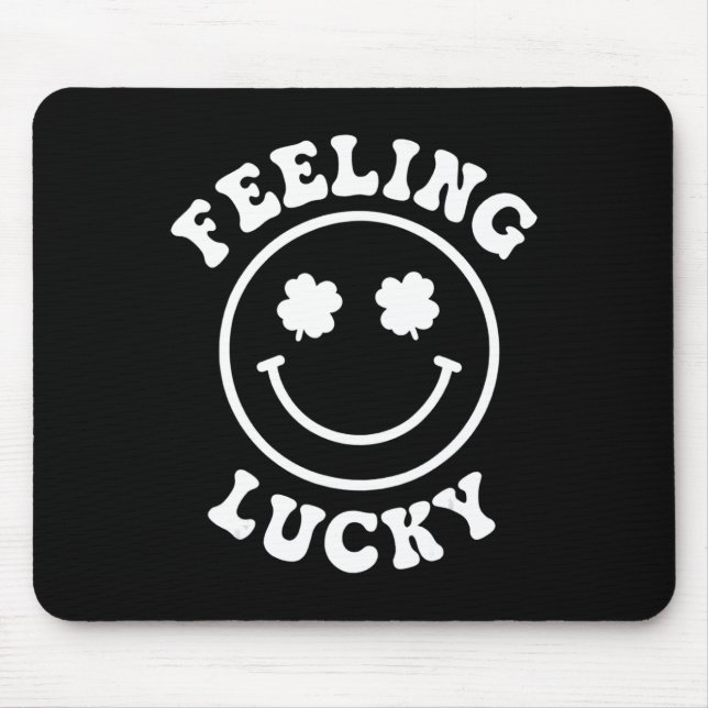 Alfombrilla De Ratón Diversión Sensación De Suerte Sonrisa Face St. Pat (Frente)