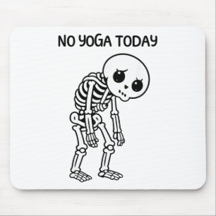 Alfombrilla De Ratón Diversión Triste Lindo Esqueleto Yoga Sarcástico F