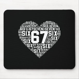 Alfombrilla De Ratón Diverso 67 Meme Seis Siete Corazón Parejas Coincid