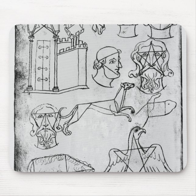 Alfombrilla De Ratón Diversos dibujos de ms Fr 19093 fol.18v (Frente)