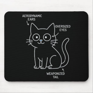 Alfombrilla De Ratón Divertida Anatomía De Un Tengalí Sarcástico De Cat