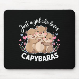 Alfombrilla De Ratón Divertida Una Chica Que Ama Los Capybaras Capybara