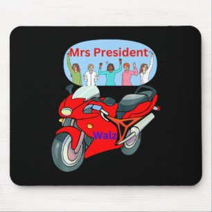 Alfombrilla De Ratón Divertida vida política en bicicleta Sra. Presiden