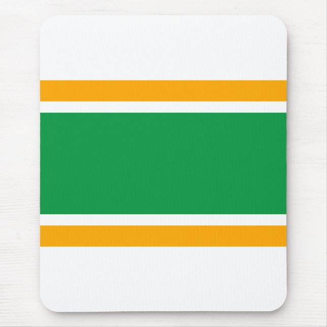 Alfombrilla De Ratón Divertidas audaces franjas deportivas verdes de co (Frente)