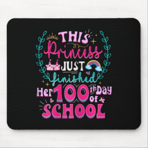 Alfombrilla De Ratón Divertido 100° Día De La Princesa Escolar Cute Niñ
