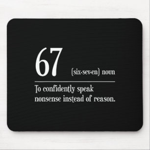 Alfombrilla De Ratón Divertido 67 Definición El Significado De 67 Meme 